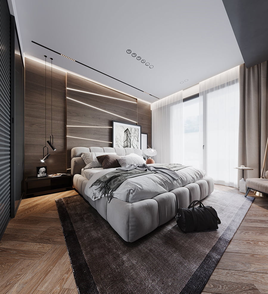 thiết kế phòng ngủ master 40m2